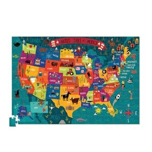 Crocodile Creek 200 piece USA puzzle + poster